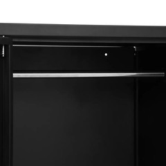 vidaXL Steel Wardrobe Black Industrial 354 x 157 x 551 Inch Storage Cabinet