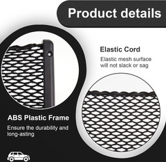 2 Pack Car Storage Net Bag Phone Mesh Net Holder Pocket Organizer, 9×4 Inch