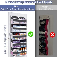 Heavy Duty Over The Door Organizer 5 Tiers, Extra Large Behind Door Storage o…