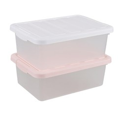 Plastic Storage Bin with Lid 14 Quart Latching Tote 2 Pack