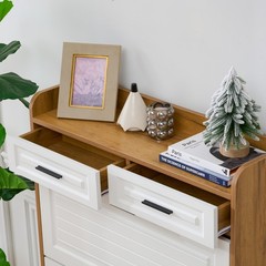 Shoe Cabinet with 3 Hidden Flip Drawers & 2 Storage drawer