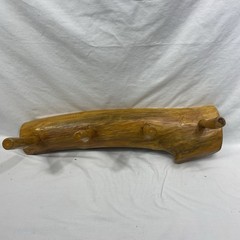 Rustic Live Edge Cedar Coat Hat Rack With Four 6 In Pegs 21.5in Long X6 In Tall