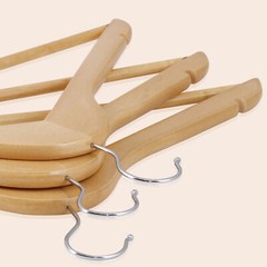 50 Pack Clothes Hangers Premium Natural Finish Suit Pant Dress Coat Hangers Wood