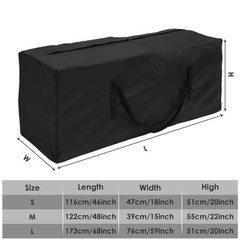 Large Cushion Storage Bag Waterproof Outdoor Furniture Cover Dustproof Organizer