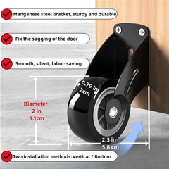 4 PCS 2 Inch Gate Wheels AntiSag Door Bottom Support Casters Wood Rollers