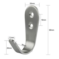 10Pcs Wall Hooks Towel Coat Hanger 304 Stainless Steel Heavy Duty School Hanging