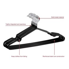20-80Pcs Metal Wire Clothes Hangers 16″ Space Saving Shirt Coat Hanger Non-Slip