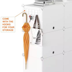 48 In. H 32-Pair White Plastic Shoe Rack