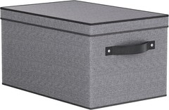 Fabric Storage Bin with Lid,7.1 x 9.1 x 13 Inch Foldable Storage Box for Shelves