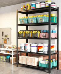 3000lbs Garage Steel Storage Shelves 84″H Industrial Heavy Duty Shelving Rack