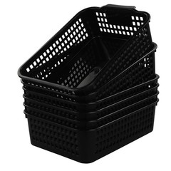 6 PCS Plastic Desktop Storage Trays Baskets Organization