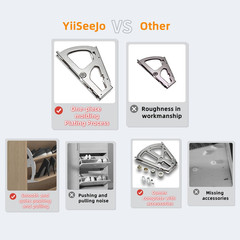 Stainless Steel Shoe Cabinet Hinges Replacement Fittings 1 Pair Silver