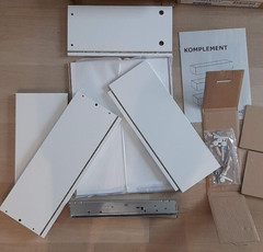 IKEA KOMPLEMENT White Drawer 302.467.22 with rails 19 5/8×13 3/4″ New (one)