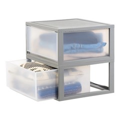 IRIS 47 Qt XLarge Plastic Drawers, Under Bed Storage Bins, Stackable