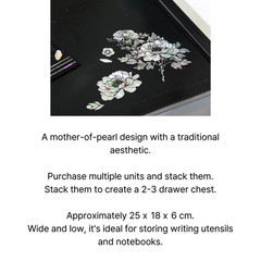 DAISO Traditional Mother-of-Pearl Sticker + 1 Drawer Chest Set DIY Stackable