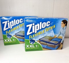 Ziplock XXL Flexible Totes 22 GAL Bags Heavy Duty 2 Boxes Stackable Discontinued
