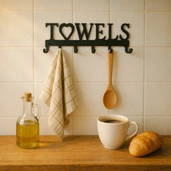 Gothic Black iron Wall Hooks Heavy Duty Wall Mounted Hangers for Bathroom Kitche