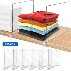11 Inches [Extra Tall Version] Clear Shelf Dividers for Closet Organization a…