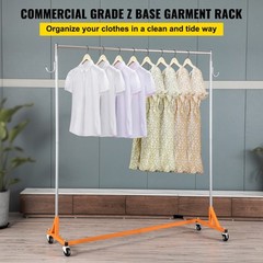 VEVOR Z-Truck Clothing Rack Rolling Garment Z Rack Lockable Casters Heavy-duty