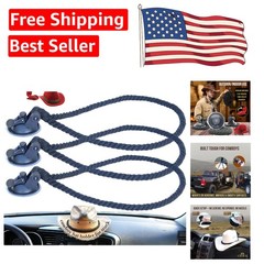 Universal Fit Cotton Rope Cowboy Hat Holder – Portable & Easy-Install Design