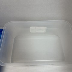 VTG Sterilite Show Offs 1894 Storage Tote Hinge Handle Sail Blue Lid 14x9x7 2004