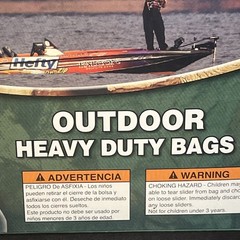 Hefty One Zip Sportsman XXL 3 Bags 22 Gallon Zipper Outdoor Heavy Duty Bags NEW