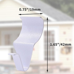 12 Pcs Vinyl Siding Hooks, Heavy Duty Stainless Steel White Vinyl Siding Hangers