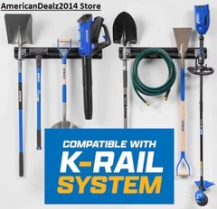 Kobalt 32-in Black Plastic Storage Rail Multipurpose Garage Wall Organizer Home