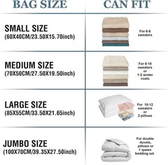Roomimaster Vacuum Storage Bags 10Pack Space Saver Bags for Clothes Bedding