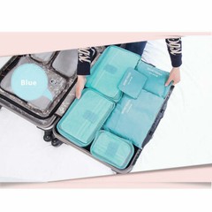 6pcs Travel Clothes Storage Bags Waterproof Pouch Packing Cube Luggage Organizer