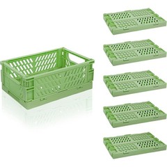 6 Pack Mini Foldable Small Plastic Baskets for Organizing and
