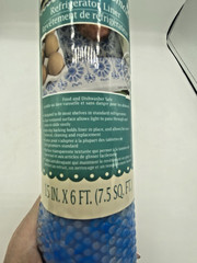 Pioneer Woman Refrigerator Shelf Liner Blue Floral Burst Pattern 15 In x 6 Ft