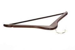Quality Wooden Hangers – Slightly Curved Hanger 10 Pack Sets – Solid Wood Coa…