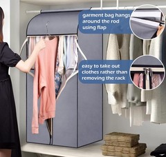 54” Hanging Garment Bags for Closet Storage Sealed Completely Jackets Coats …