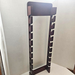 TOUCH OF CLASS 20 Slot Solid Wood Cherry Ball Cap Display Wall Rack, Excellent.