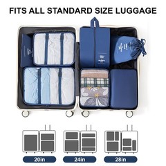 7x Travel Storage Bag Packing Cubes Set Luggage Organizer for Suitcase Carry On