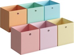 Storage Cubes Set of 6 Foldable Storage Boxes 10.2 x 10.2 x 11 Inches Closet