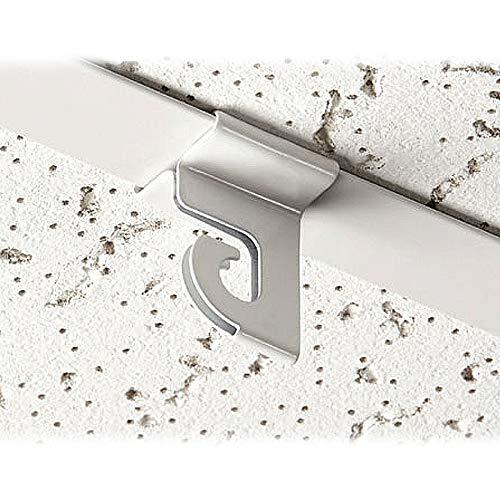 Extra Heavy Duty White Aluminum Drop Ceiling Hooks, One Piece Ceiling 10 Pack