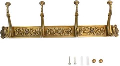 Rust-Resistant Antique Brass Coat Hooks – Stylish Wall Rack for Coats and Towels