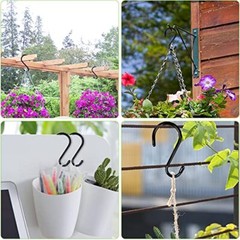 12 Pack 6 In Heavy Duty Large S Hook Vinyl Coated S Hooks for Hanging Plants,7mm