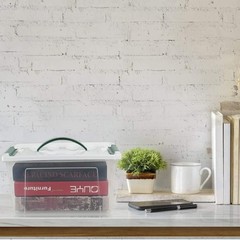 Plastic Storage Box 14 Quart with Transparent Design Great for Home Organization