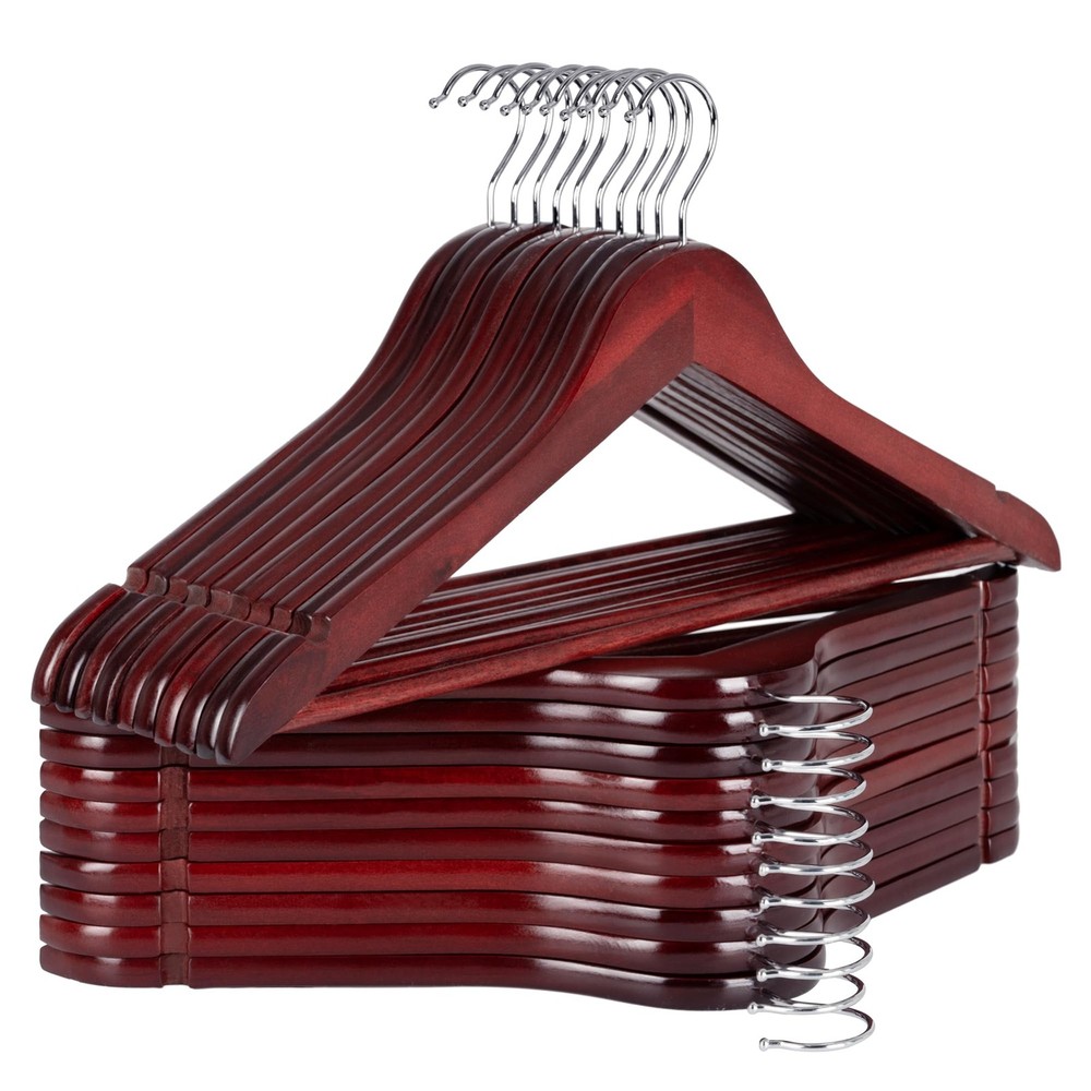 Wooden Hangers 20 Pack Wood Coat Hanger for Coats Shirts Jackets Pants Suits …
