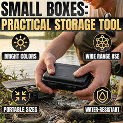 2 Pcs Small Waterproof Box – Compact Size, Lightweight, Easy to Carry Dry Storag