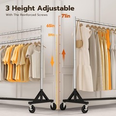 HOKEEPER Commercial Z Base Garment Rack Hold 500LBS Heavy Duty Clothing Rack