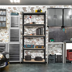 5 Tier Heavy Duty Boltless Metal Shelving Shelves Storage Shelf Garage Black