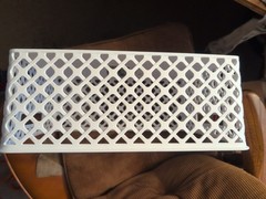 Mainstays MediumWhite Decorative Plastic Storage Basket, 14 Inch X11.6inx5.3 In