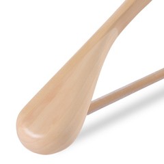 Pack of 12 Solid Wood Clothes Hanger 2.4″ Wide Shoulder for Outerwear Suit Pants