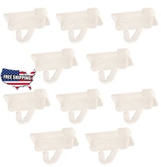 Lot of 10X New Clear Plastic Drop Ceiling Hooks with Hinge Grid Ceiling Hangers