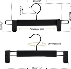 10-60 Pack Adjustable Clip Clothes Pants Hanger Trousers Skirt Dress Slack Rack