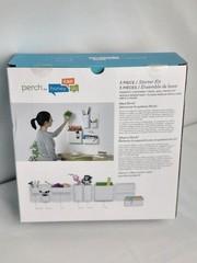 Magnetic Wall Organizer, perch by Urbio, 3 Piece Starter Kit, White, New